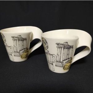 Villeroy & Boch New Wave Caffè Cities of the World Collection pair of mugs